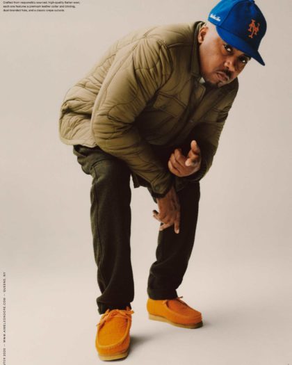 Nas Fronts New Aimé Leon Dore x Clarks Wallabee Collaboration