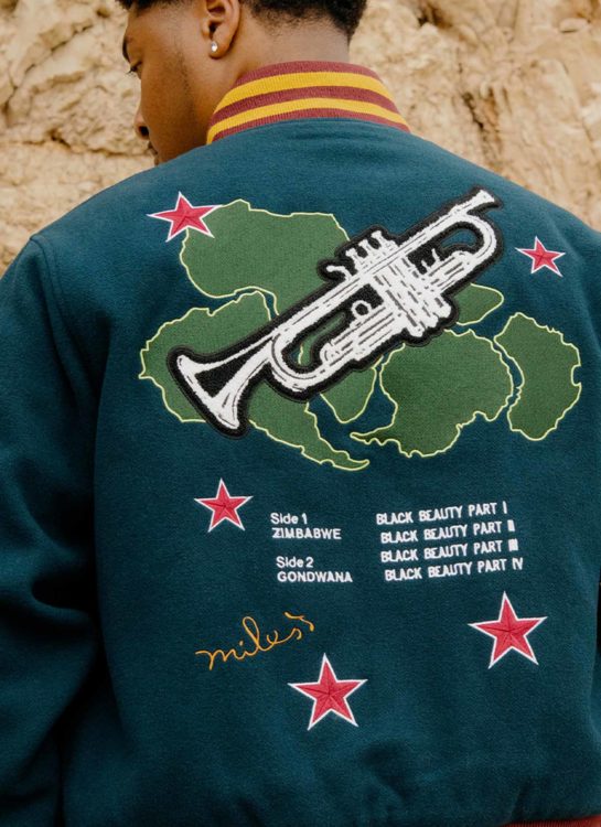 HUF × Miles Davis VARSITY JACKET - スタジャン