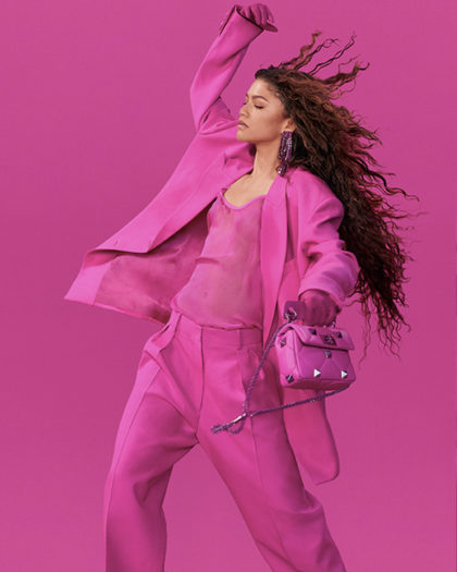 Zendaya and Lewis Hamilton Go Pink for Valentino